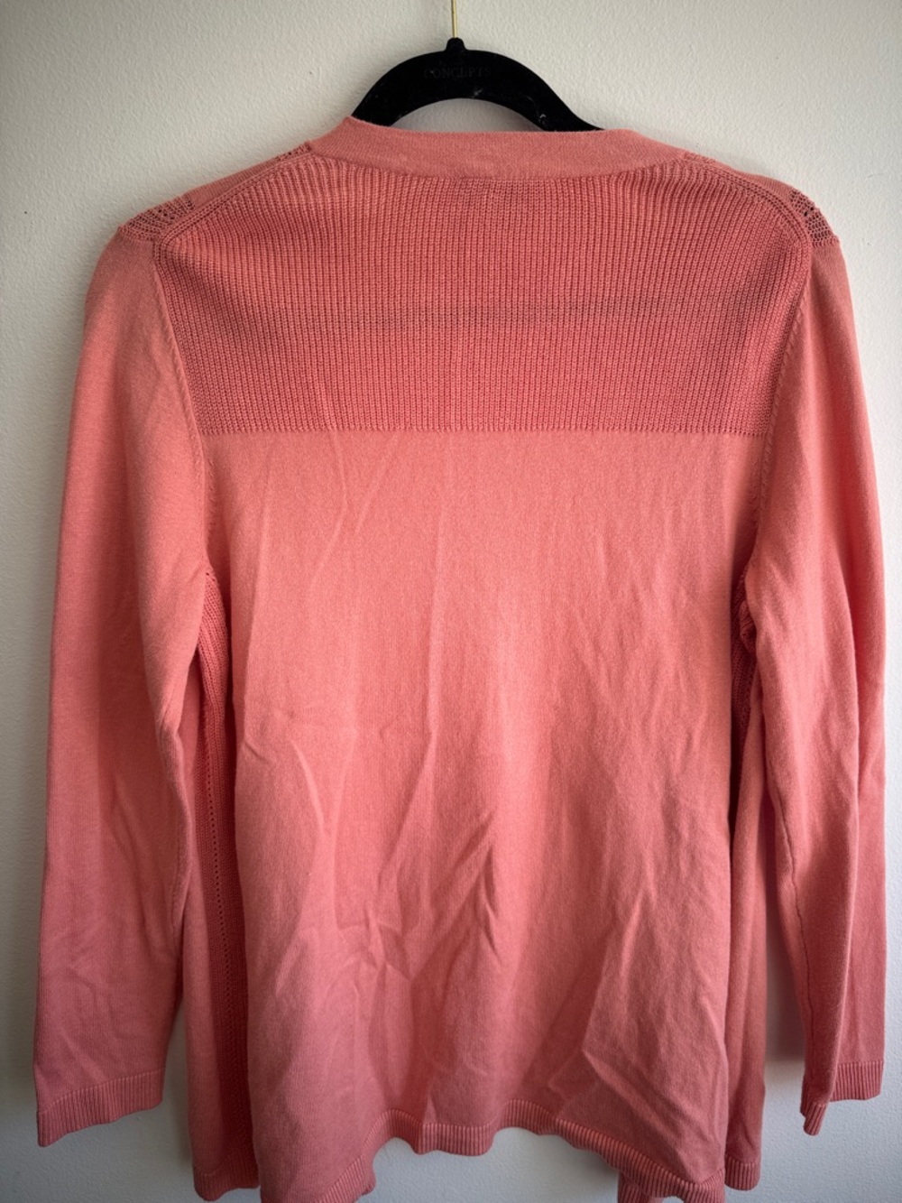 LOFT Coral Pink Open-Front Women's Cardigan - Picture 4 of 5